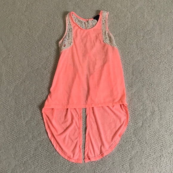 Rue21 Tops - Rue 21 coral/pink lacy tank top Rue21 Tops - Rue 21 coral/pink lacy tank top